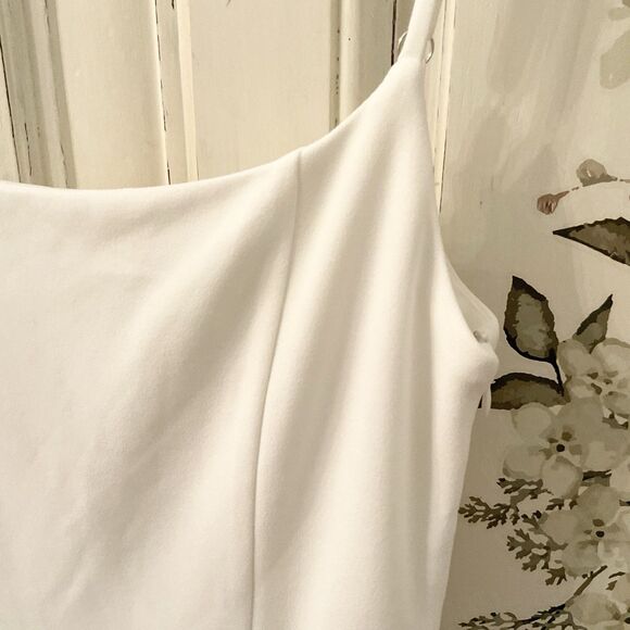 Lulus Blessed Romance Dress Women's M White Sleeveless Mermaid Maxi Button NWT - Picture 7 of 16